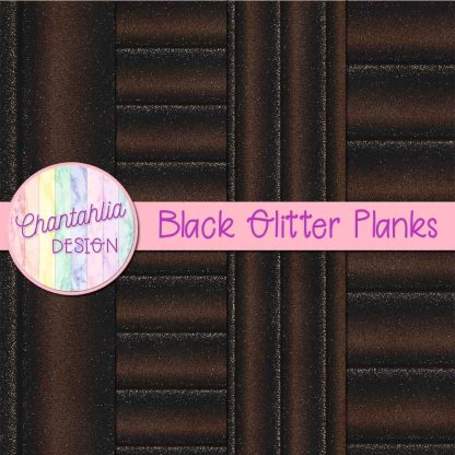 Free black glitter planks digital papers