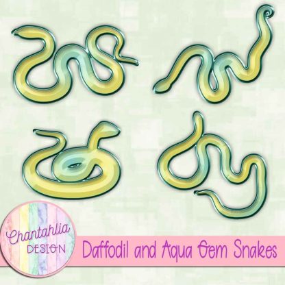 Free daffodil and aqua gem snakes