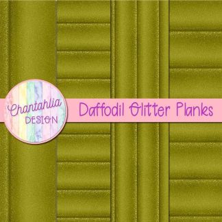 Free daffodil glitter planks digital papers