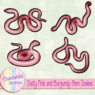 Free dusty pink and burgundy gem snakes
