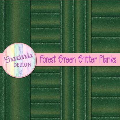 Free forest green glitter planks digital papers