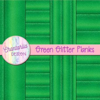 Free green glitter planks digital papers