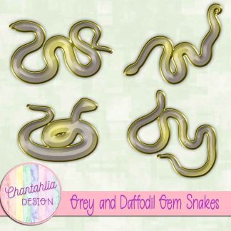 Free grey and daffodil gem snakes