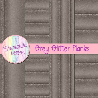 Free grey glitter planks digital papers
