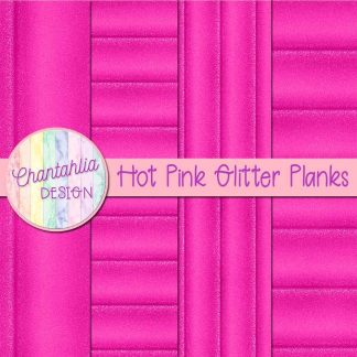 Free hot pink glitter planks digital papers