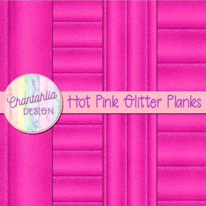 Free hot pink glitter planks digital papers