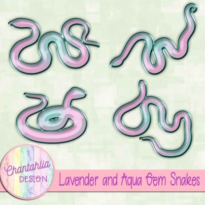 Free lavender and aqua gem snakes