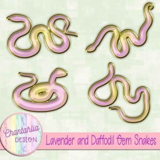 Free lavender and daffodil gem snakes