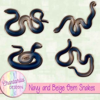 Free navy and beige gem snakes