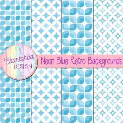 Free neon blue retro backgrounds