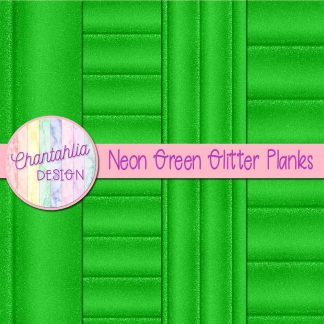Free neon green glitter planks digital papers