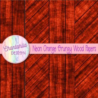 Free neon orange grungy wood digital papers
