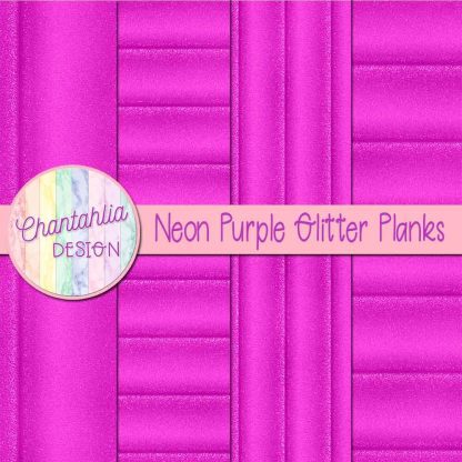 Free neon purple glitter planks digital papers