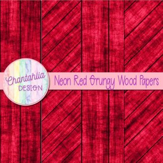 Free neon red grungy wood digital papers