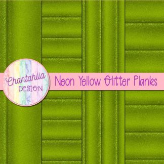 Free neon yellow glitter planks digital papers
