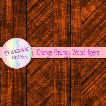 Free orange grungy wood digital papers