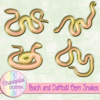 Free peach and daffodil gem snakes