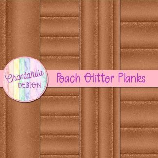 Free peach glitter planks digital papers