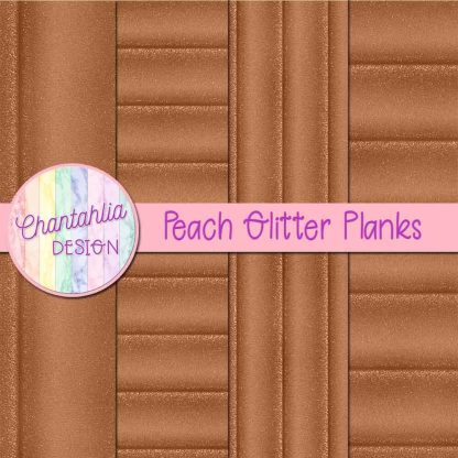 Free peach glitter planks digital papers
