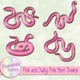 Free pink and dusty pink gem snakes