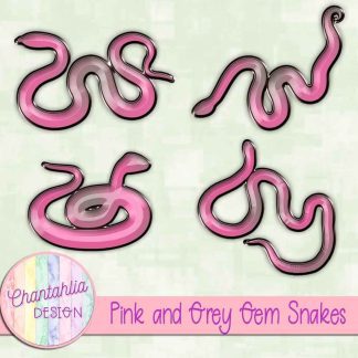 Free pink and grey gem snakes