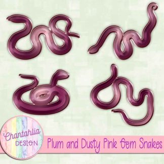 Free plum and dusty pink gem snakes