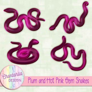 Free plum and hot pink gem snakes
