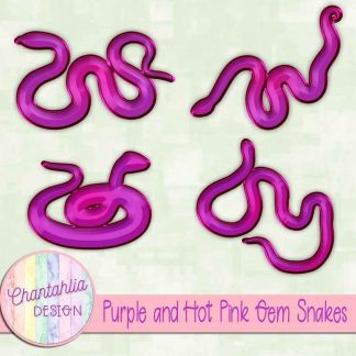 Free purple and hot pink gem snakes