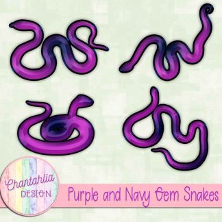 Free purple and navy gem snakes