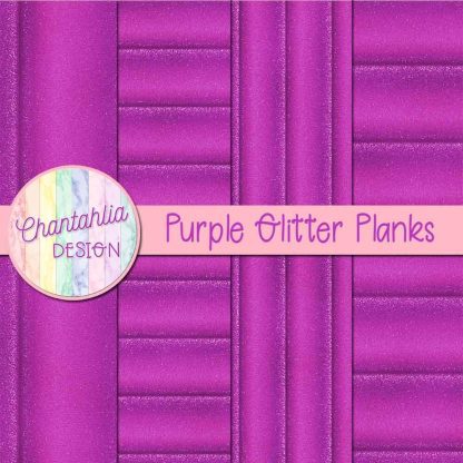 Free purple glitter planks digital papers