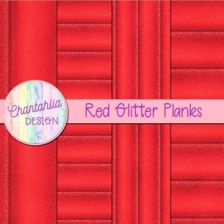 Free red glitter planks digital papers