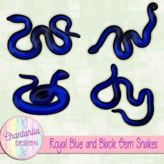 Free royal blue and black gem snakes