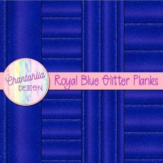 Free royal blue glitter planks digital papers