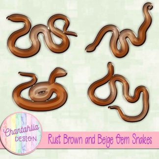 Free rust brown and beige gem snakes