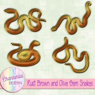 Free rust brown and olive gem snakes