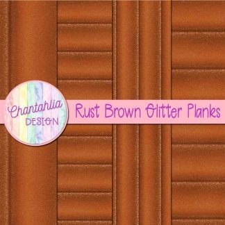 Free rust brown glitter planks digital papers