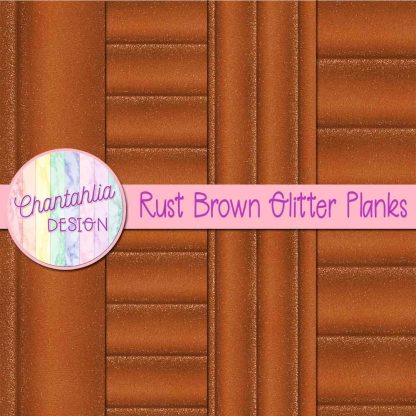 Free rust brown glitter planks digital papers