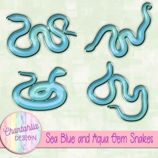 Free sea blue and aqua gem snakes