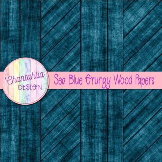 Free sea blue grungy wood digital papers