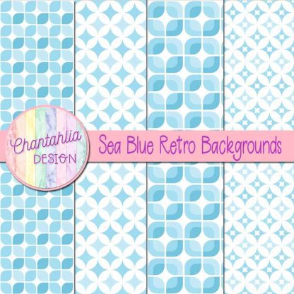Free sea blue retro backgrounds