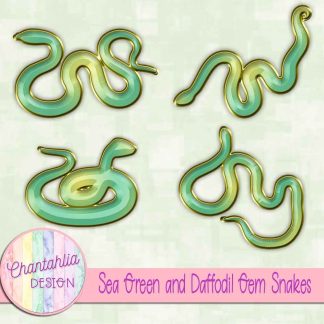 Free sea green and daffodil gem snakes