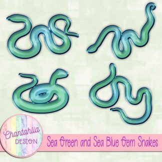 Free sea green and sea blue gem snakes