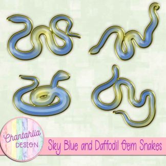Free sky blue and daffodil gem snakes