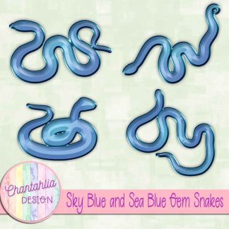 Free sky blue and sea blue gem snakes