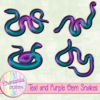 Free teal and purple gem snakes