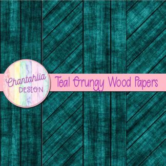 Free teal grungy wood digital papers
