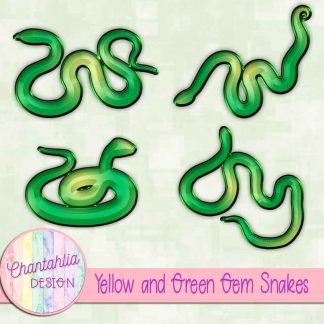 Free yellow and green gem snakes