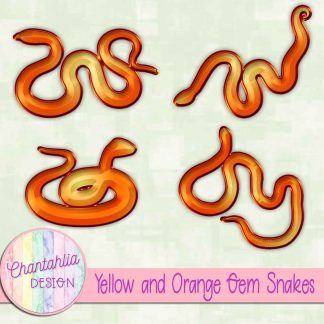 Free yellow and orange gem snakes
