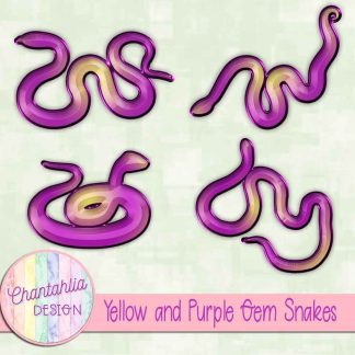 Free yellow and purple gem snakes