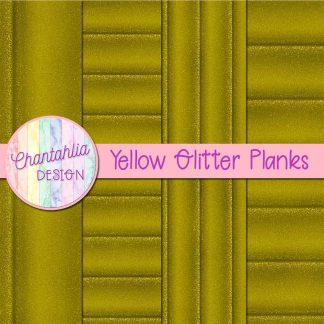 Free yellow glitter planks digital papers